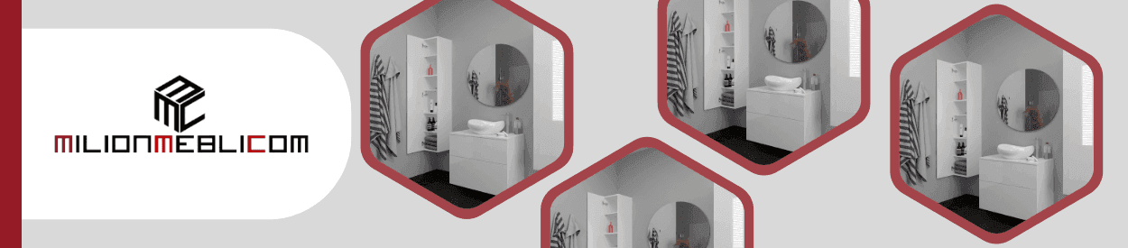 Baner Milionmebli.com – meble łazienkowe w heksagonach